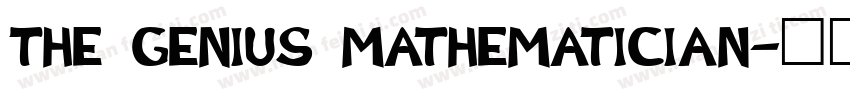 THE GENIUS MATHEMATICIAN字体转换